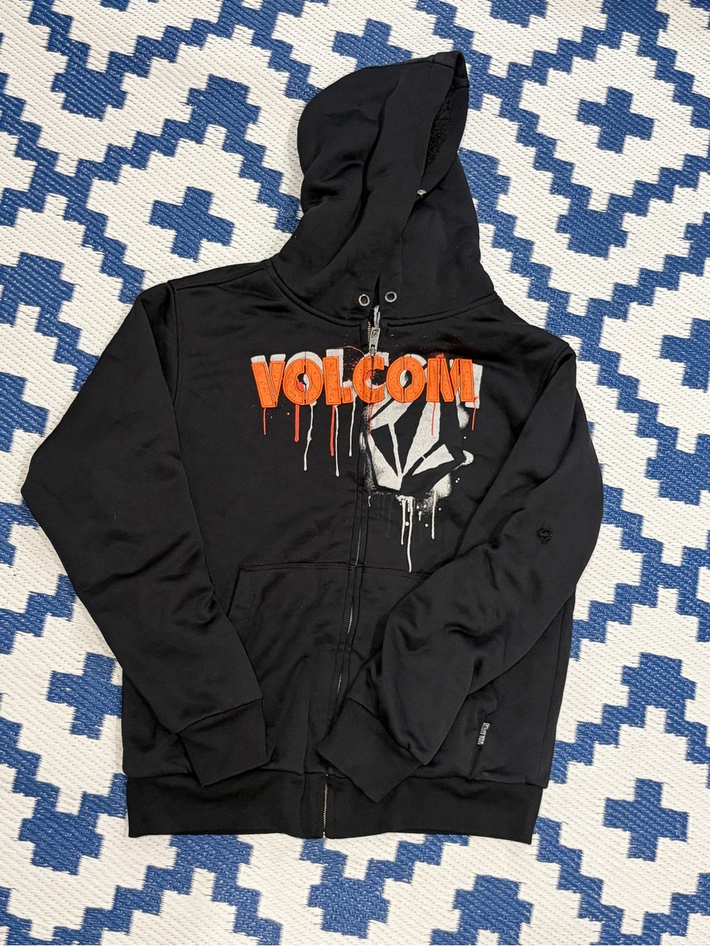 Vintage Y2K Volcom Stone Skate Zip Up Hooodie Size Small